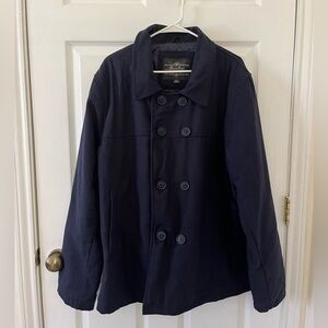 Brave Soul Womens Navy Pea Coat